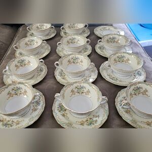 Footed Cream Soup Bowl & Saucer Sets Selling 1set at a time.
